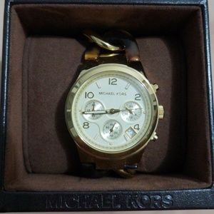 Michael Kors Chain-Link Watch Gold/Tortoise